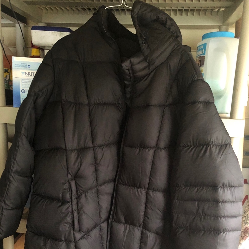Black puffer jacket